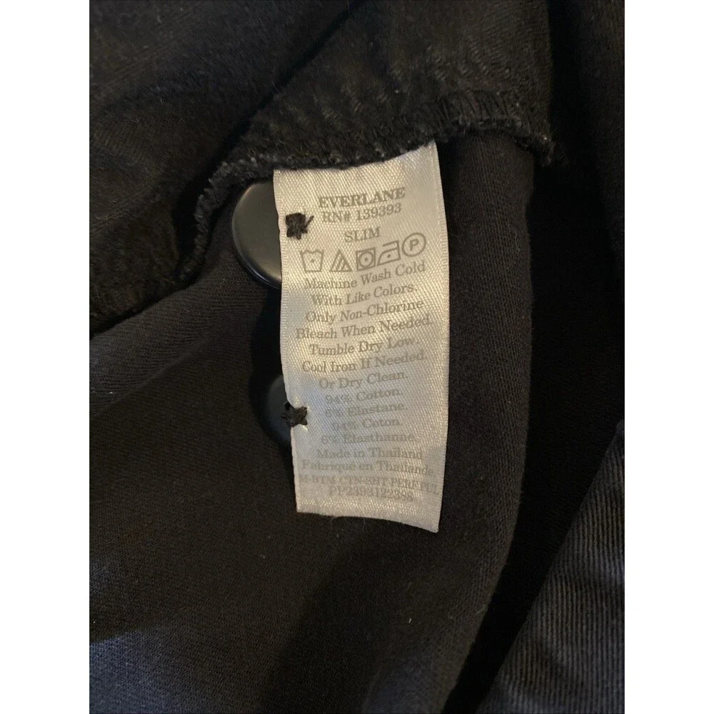 Everlane Mens Size XL The Pull-On Performance Chino Shorts Slim Stretch Black‎